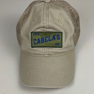 Cabela's ESTD 1961 Classic Tan Adjustable Mesh Cap EUC